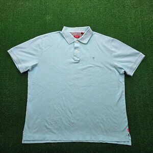 Izod Polo Shirt Mens XL Light Blue Short Sleeve Golf Summer Casual‎ Preppy